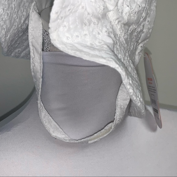 Wonder Nation |Girls Toddler One Size | White Eyelet Strap/Bow Sun Hat NEW NWT - Picture 9 of 10